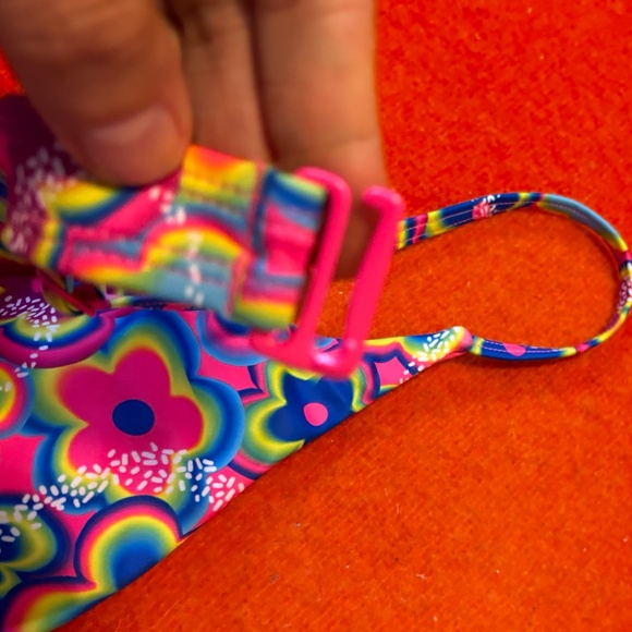 Vibrant abstract flowers underwire balconette bikini swimsuit top NWT - Picture 4 of 11